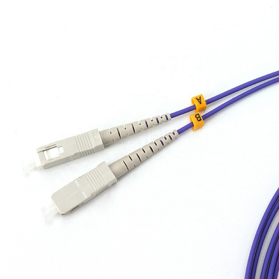 Cor roxa frente e verso 50/125 2.0mm do milímetro OM2 do cabo de remendo da fibra ótica do SC LC de KEXINT 3m LSZH