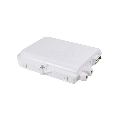 Caixa de distribuição de fibra óptica KEXINT KXT-A-8B FTTH 8 núcleos ao ar livre IP66 branco à prova d'água
