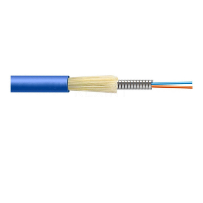 Manutenção programada azul interna do cabo ótico da fibra de KEXINT GJKXTKJ-48B6a2 FTTH GJSFJV multimodo