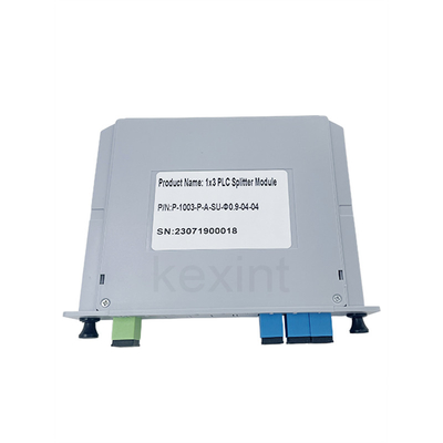 1x3 SC UPC LGX Divisor PLC óptico de modo único Baixa perda de inserção Tipo de cartão de tamanho pequeno