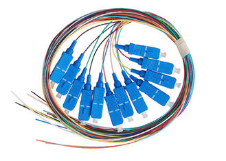 12 trança ótica do cabo de remendo G652D da fibra das cores G657A1 G657A2 1m 1.5m