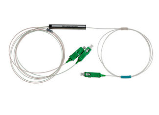 Divisor do PLC da fibra ótica do SC APC da manutenção programada, 1x2 perda de inserção ótica do divisor 7.2db