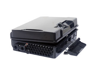 24 ABS SMC do PC da instalação de Polo da caixa de distribuição da fibra ótica do preto do núcleo