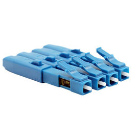 Tipo azul conector rápido do LC da fibra ótica, marceneiro FTTH do cabo ótico