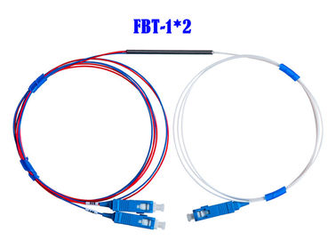 De conector ótico 1310 do SC APC do WDM da fibra do acoplador de FBT 1×2 mini 0,9 50/50 1490 1550