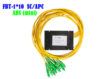 Divisor ótico SC/APC 1310 do WDM das telecomunicações FBT 1×10 do CCTV 1550 ABS 1*10 do divisor 50/50