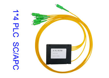 divisor do PLC da fibra ótica 1x4, divisor 3,0 1260nm do PLC do ABS de FTTH ao comprimento de onda 1650nm