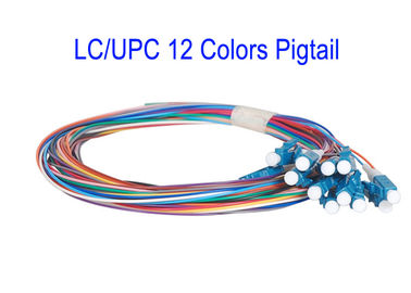 O núcleo de LC/UPC 12 colore o remendo da fibra do cabo de remendo da manutenção programada cabografa G652D G657A1 G657A2 1m 1.5m