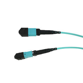 O cabo de remendo ótico MTP-MTP da fibra OM3 OM4 12 cabografa o adaptador 40G 300M