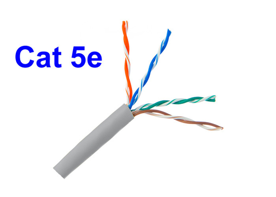 Proteção ambiental Calibre de diâmetro de fios 0.505mm de Lan Cable Conductor 24 do cobre da rede de Cat5E UTP