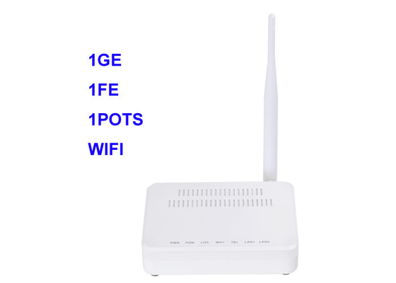 Potenciômetros WIFI 802.11b/G/N XPON do FE 1 do dispositivo GEPON 1Ge 1 do gigabit ONU da rede Ontário da fibra