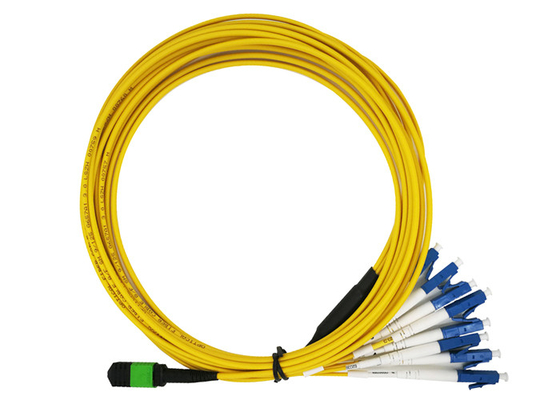Modo LSZH G657A2 de cabo de remendo da fibra ótica da manutenção programada 12 LC de MTP MPO único resistente à dobra
