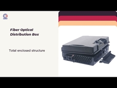 24 Core Black Fiber Optic Distribution Box Pole Installation PC ABS SMC