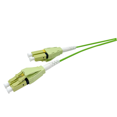 Verde frente e verso ótico do LC UPC OM5 LSZH do cabo de remendo da fibra de KEXINT Uniboot