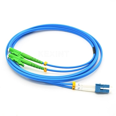Do cabo blindado do remendo da fibra ótica de FTTH E2000 APC-LC UPC manutenção programada frente e verso simples milímetro