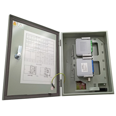 2 caixa de distribuição da fibra ótica do divisor do PLC dos PCes 1X16, caixa de junção de fibra ótica do metal