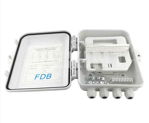 Caixa de distribuição de fibra óptica KEXINT KXT-16A FTTH 12 16 núcleos ao ar livre IP65 branco à prova d'água