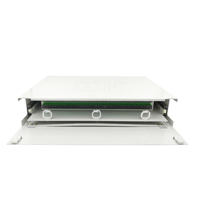 O SC LC 72 da montagem em rack do painel de distribuição 4U da fibra ótica de KEXINT move o painel da fibra de ODF