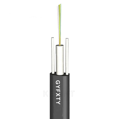 O cabo não blindado GYFXTY exterior 2-24 da fibra ótica retira o núcleo do tubo fraco preto do feixe de centro