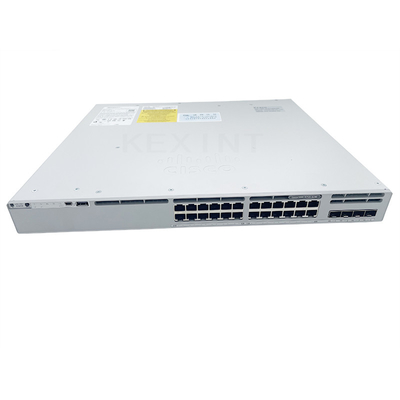 C9300L 24 portas POE 4x10G Comutador de rede C9300L-24P-4X-E ​​para segurança / IoT / nuvem