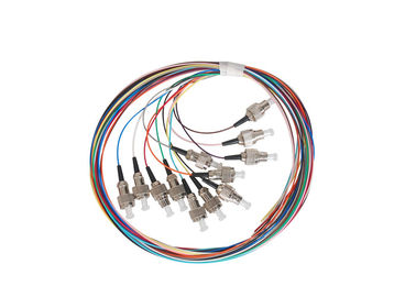 Cabo de remendo ótico da fibra de ODF, trança da fibra ótica de 12 cores que emenda 0.9mm