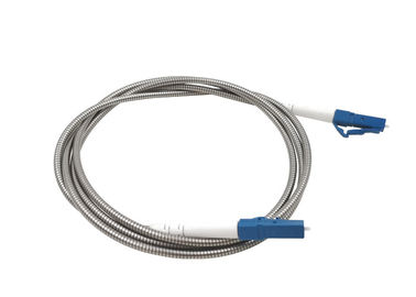 Cabo de remendo LC da fibra ótica da manutenção programada da rede UPC 1 3 medidores de revestimento blindado do metal