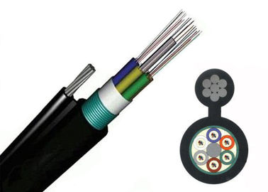 Sustentação blindada 8.0*1.0mm pretos do auto do fio de aço do cabo da fibra ótica exterior de GYTC8A