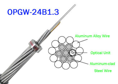 Escala 60 do cabo de fibra ótica 24B1.3 de OPGW ADSS 130 fios de metal materiais exteriores da telecomunicação do poder