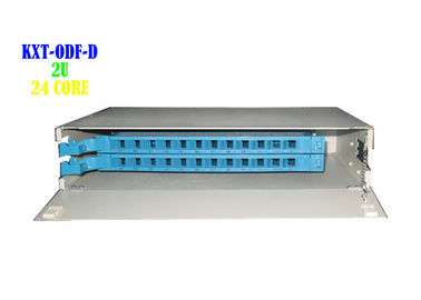 24 conexões de ramo portuárias ativa da terminação do cabo de painel de remendo de fibra do LC