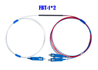 De conector ótico 1310 do SC APC do WDM da fibra do acoplador de FBT 1×2 mini 0,9 50/50 1490 1550