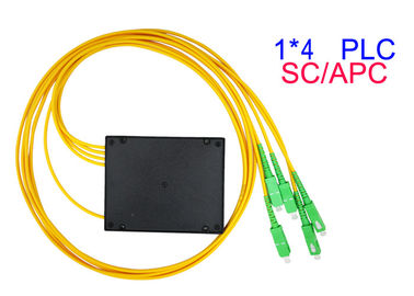 divisor do PLC da fibra ótica 1x4, divisor 3,0 1260nm do PLC do ABS de FTTH ao comprimento de onda 1650nm