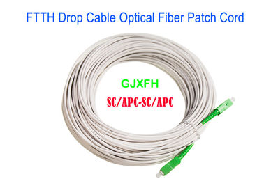 Cabo de remendo material do cabo de fibra ótica da bainha de LSZH com conector SC/APC SC/UPC 50M