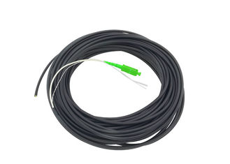Cabo de remendo ótico da fibra preta do cabo pendente de 4,0 FTTH com 2,0 o conector SC/APC