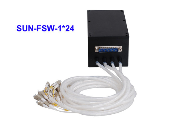 WDM mecânico 1x16 1x32 OM4 do interruptor FSW 1x24 da fibra ótica da perda de retorno 30dB