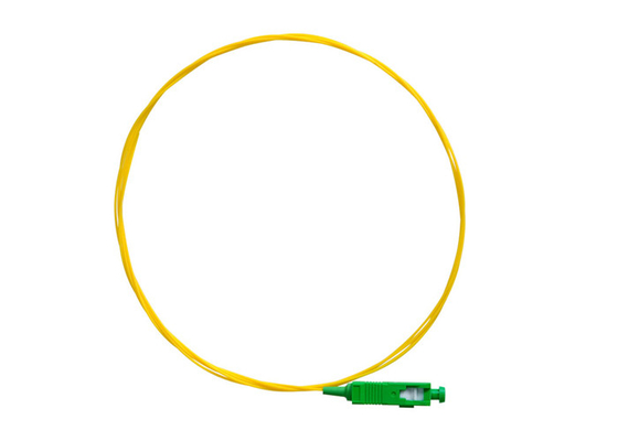 Retorno ótico 65dB do único modo SC/APC G657A2 0.9mm da trança do cabo de remendo da fibra amarela