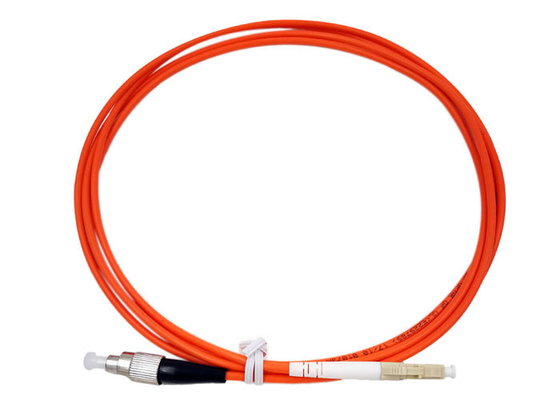 Milímetro de cabo de remendo ótico da fibra de FC-LC 1 multimodo interno do teste 3D do PVC LSZH 100% do medidor