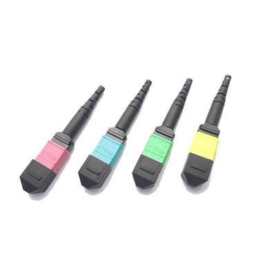 A manutenção programada milímetro OM3 OM4 MTP MPO remenda conectores da fibra ótica do IEC 60874-7 Mpo do cabo