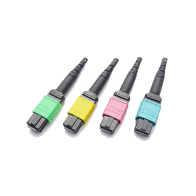 A manutenção programada milímetro OM3 OM4 MTP MPO remenda conectores da fibra ótica do IEC 60874-7 Mpo do cabo