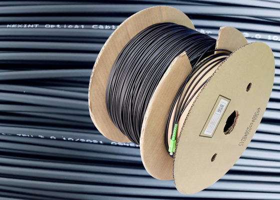Construção simples de grande resistência exterior do cabo de remendo G657B3 da fibra ótica de FTTH 3,0 Kevlar TPU